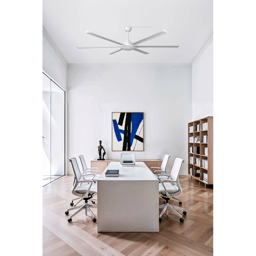 FARO 34202-130 - LED Kattotuuletin ROTTERDAM XL LED/32W/230V valkoinen halkaisija 200 cm + kauko-ohjaus