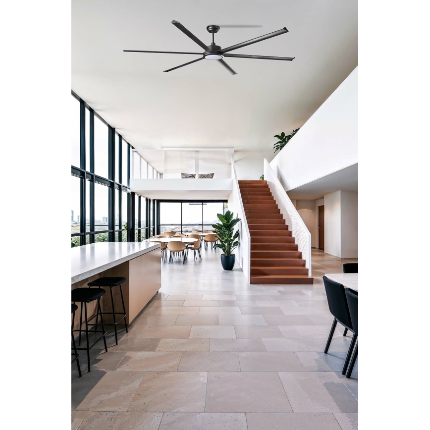 FARO 34207-130 - LED himmennettävä kattovalo ROTTERDAM XXL LED/32W/230V musta halkaisija 250 cm + kauko-ohjaus
