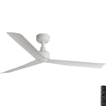 FARO 34274 - Kattotuuletin MARINE M valkoinen halkaisija 125 cm IP44 + kauko-ohjaus