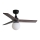 FARO 34278-11L - Kattotuuletin KLIM S 1xE27/15W/230V puu/musta halkaisija 92,5 cm + kauko-ohjaus