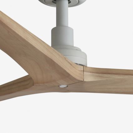 FARO 34280 - Kattotuuletin KLIM M ruskea/valkoinen halkaisija 125 cm + kauko-ohjaus