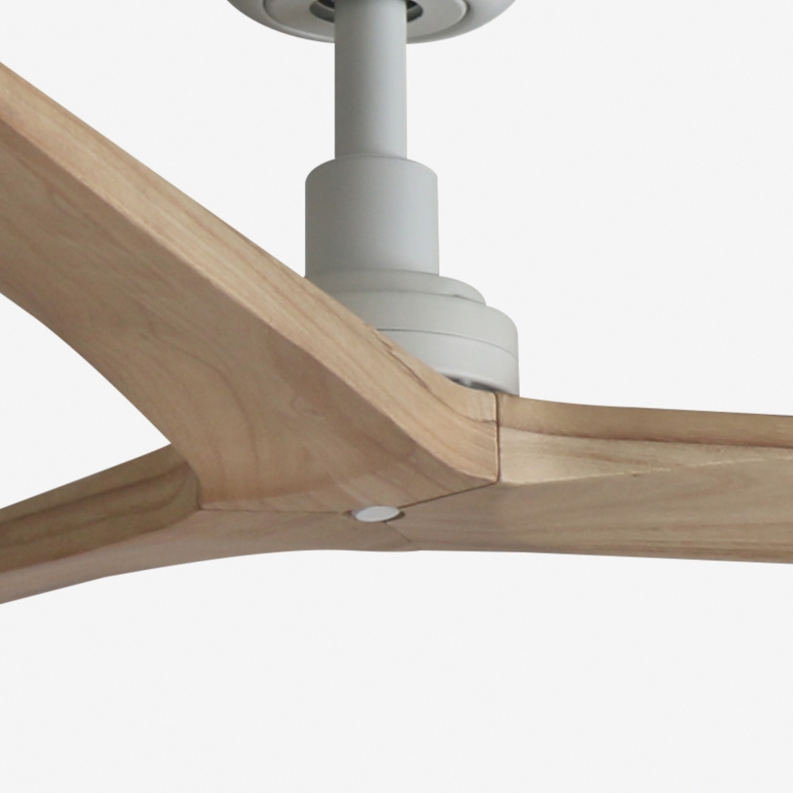 FARO 34280 - Kattotuuletin KLIM M ruskea/valkoinen halkaisija 125 cm + kauko-ohjaus