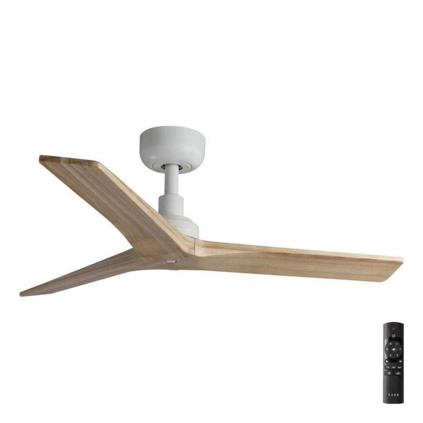 FARO 34281 - Kattotuuletin KLIM S ruskea/valkoinen halkaisija 92,5 cm + kauko-ohjaus