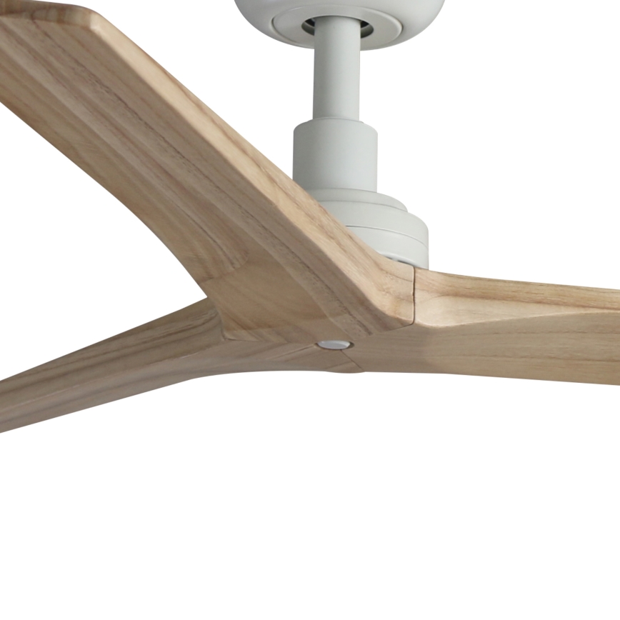 FARO 34281 - Kattotuuletin KLIM S ruskea/valkoinen halkaisija 92,5 cm + kauko-ohjaus