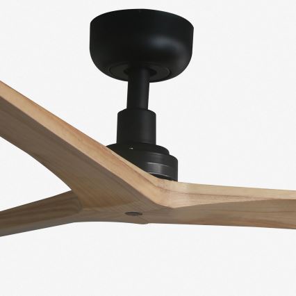 FARO 34283 - Kattotuuletin KLIM M ruskea/musta halkaisija 125 cm + kauko-ohjaus
