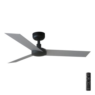 FARO 34285 - Kattovalo CRUISER S musta halkaisija 106 cm + kauko-ohjaus