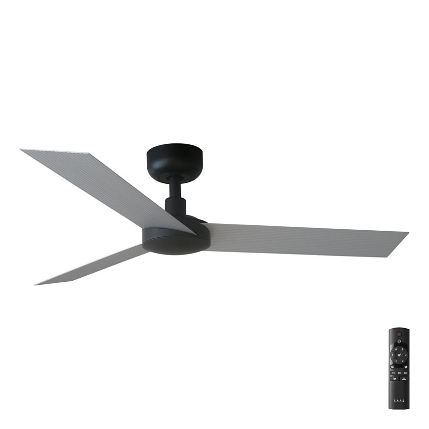 FARO 34285 - Kattovalo CRUISER S musta halkaisija 106 cm + kauko-ohjaus