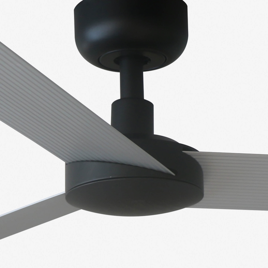 FARO 34285 - Kattovalo CRUISER S musta halkaisija 106 cm + kauko-ohjaus