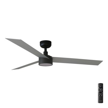 FARO 34286-1TW - LED himmennettävä kattotuuletin CRUISER L LED/18W/230V 2700/4000/6500K halkaisija 132 cm musta/harmaa + kaukosäädin