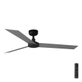 FARO 34286 - Kattoilmaisin CRUISER L musta Ø 132 cm + kaukosäädin