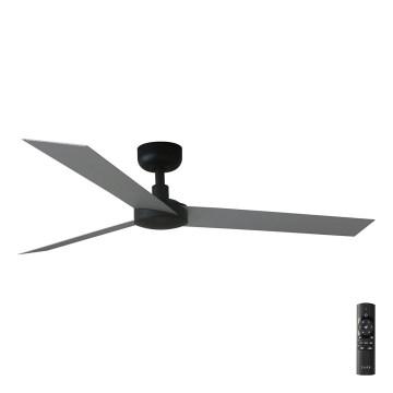 FARO 34286 - Kattotuuletin CRUISER L musta halkaisija 132 cm + kauko-ohjaus