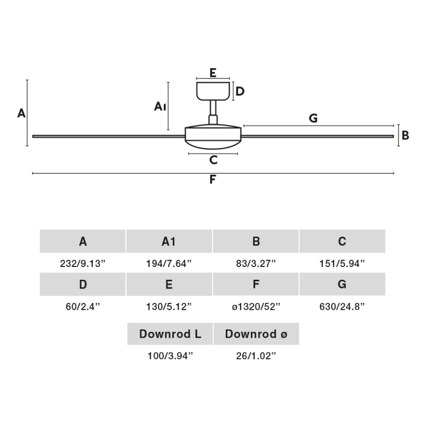 FARO 34286 - Kattotuuletin CRUISER L musta halkaisija 132 cm + kauko-ohjaus