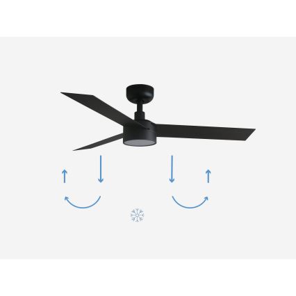 FARO 34289-1TW - LED himmennettävä kattovalo CRUISER S LED/18W/230V 2700/4000/6500K halkaisija 106 cm musta + kauko-ohjaus