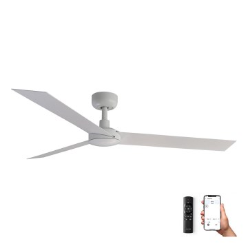 FARO 34290WP - Kattotuuletin CRUISER L valkoinen halkaisija 132 cm SMART + kauko-ohjaus