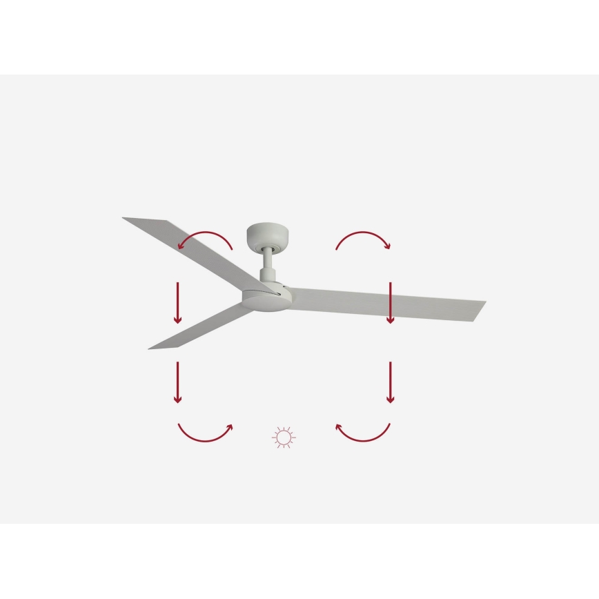 FARO 34292WP - Kattotuuletin CRUISER XL valkoinen halkaisija 160 cm SMART + kauko-ohjaus