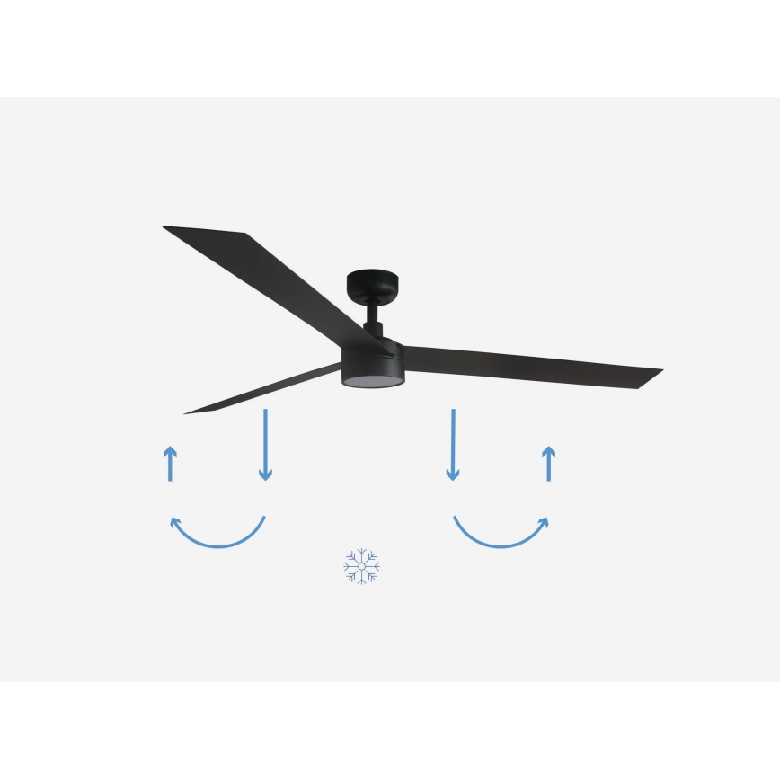 FARO 34293-1TW - LED himmennettävä kattovalo CRUISER XL LED/18W/230V 2700/4000/6500K halkaisija 160 cm musta + kauko-ohjaus