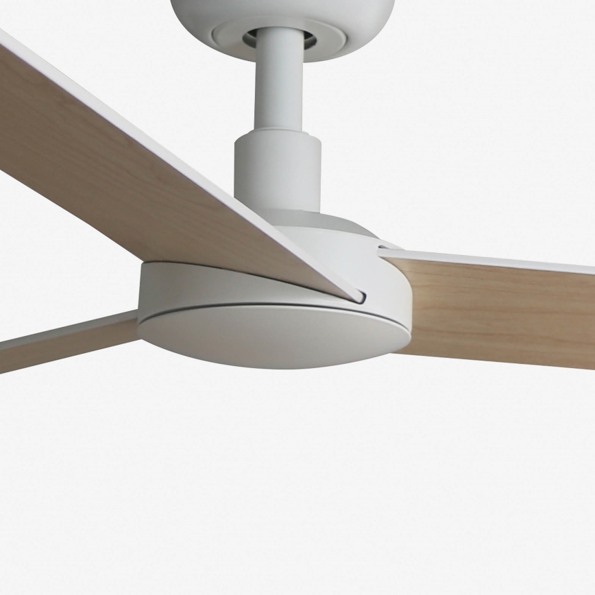 FARO 34295WT - Kattotuuletin RUDDER S valkoinen/beige halkaisija 106 cm Wi-Fi Tuya + kauko-ohjaus