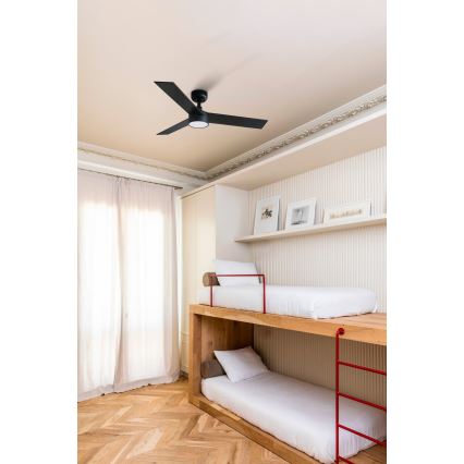FARO 34296-1TW - LED himmennettävä kattovalo RUDDER S LED/18W/230V 2700/4000/6500K halkaisija 106 cm musta + kauko-ohjaus