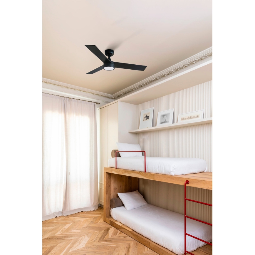 FARO 34296-1TW - LED himmennettävä kattovalo RUDDER S LED/18W/230V 2700/4000/6500K halkaisija 106 cm musta + kauko-ohjaus