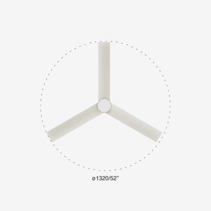 FARO 34297-1TW - LED Himmennettävä tuuletin RUDDER L LED/20W/230V 2700/4000/6500K halkaisija 132 cm + kauko-ohjaus