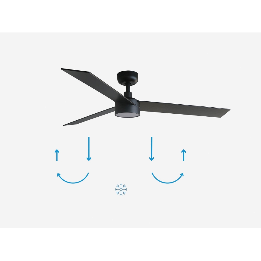 FARO 34298-1TW - LED Himmennettävä tuuletin RUDDER L LED/20W/230V 2700/4000/6500K halkaisija 132 cm + kauko-ohjaus