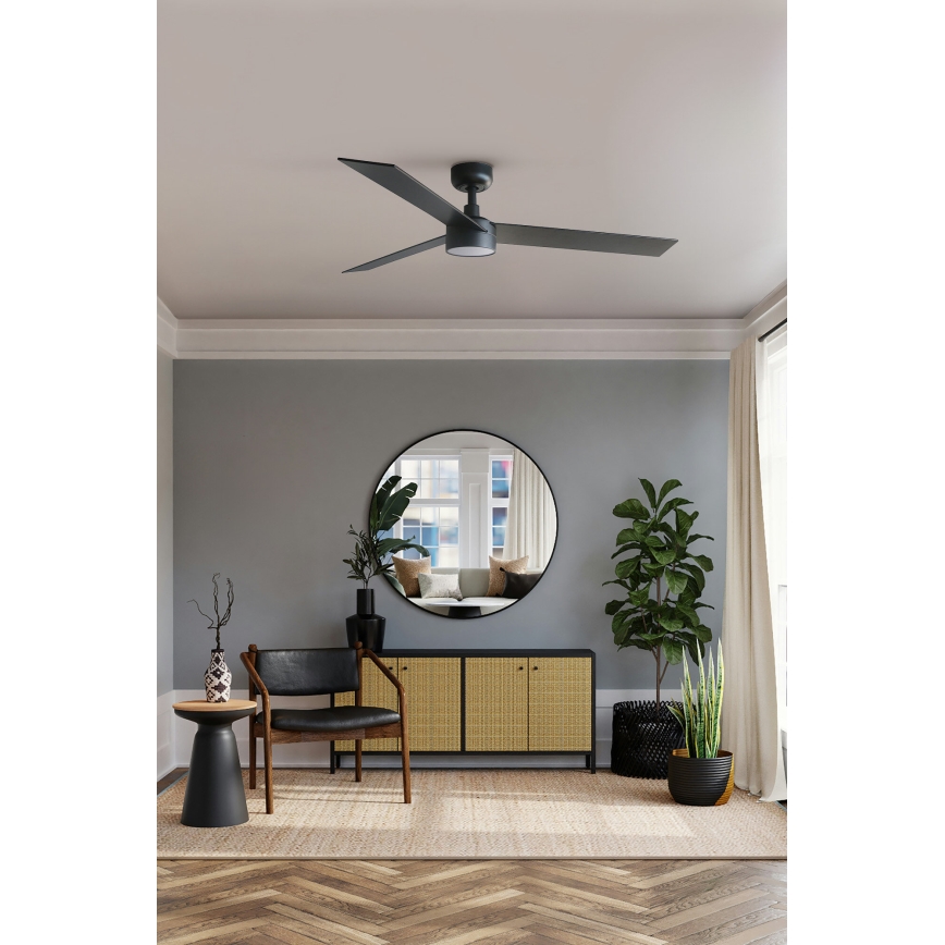 FARO 34298WT-1TW - LED himmennettävä kattovalo RUDDER L LED/18W/230V 2700/4350/6000K musta halkaisija 132 cm Wi-Fi Tuya + kauko-ohjaus