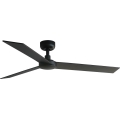FARO 34298WT - Kattotuuletin RUDDER L musta/wenge halkaisija 132 cm Wi-Fi Tuya + kauko-ohjaus