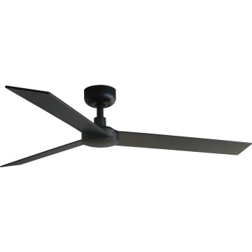 FARO 34298WT - Kattotuuletin RUDDER L musta/wenge halkaisija 132 cm Wi-Fi Tuya + kauko-ohjaus