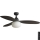 FARO 34301-11L - Kattotuuletin PALMA 1xE27/15W/230V ruskea halkaisija 129 cm IP44 + kauko-ohjaus
