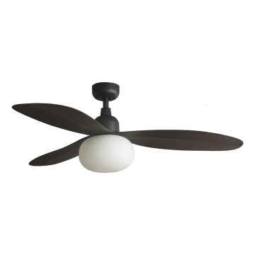 FARO 34301-11L - PALMA-kattotuuletin 1xE27/15W/230V, ruskea, Ø 129 cm, IP44 + kaukosäädin