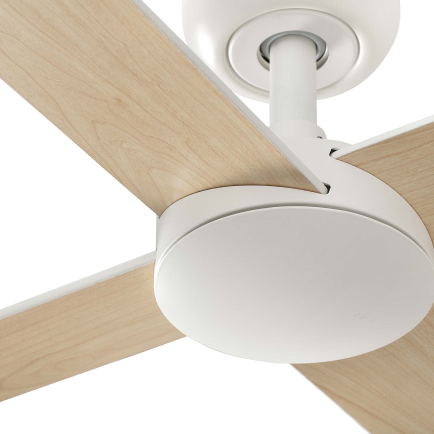 FARO 34355 - Kattotuuletin RUDDER L beige/valkoinen halkaisija 132 cm + kauko-ohjaus