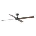 FARO 34356 - Kattotuuletin RUDDER L ruskea/musta halkaisija 132 cm + kauko-ohjaus