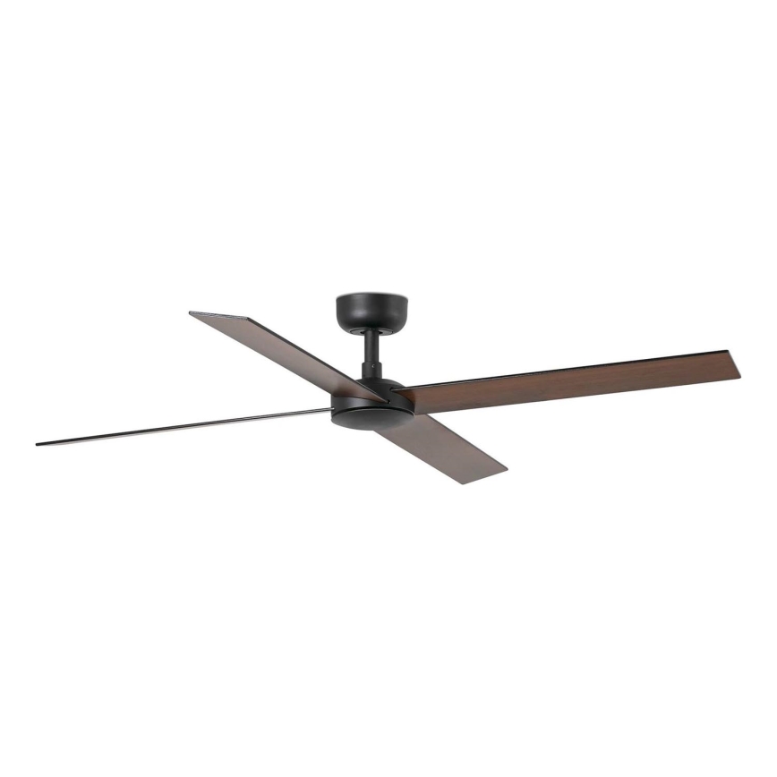 FARO 34356 - Kattotuuletin RUDDER L ruskea/musta halkaisija 132 cm + kauko-ohjaus