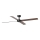 FARO 34356 - Kattotuuletin RUDDER L ruskea/musta halkaisija 132 cm + kauko-ohjaus