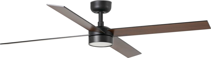 FARO 34356WT-1TW - LED himmennettävä kattovalo RUDDER L LED/18W/230V 2700/4350/6000K ruskea/musta halkaisija 132 cm Wi-Fi Tuya + kauko-ohjaus