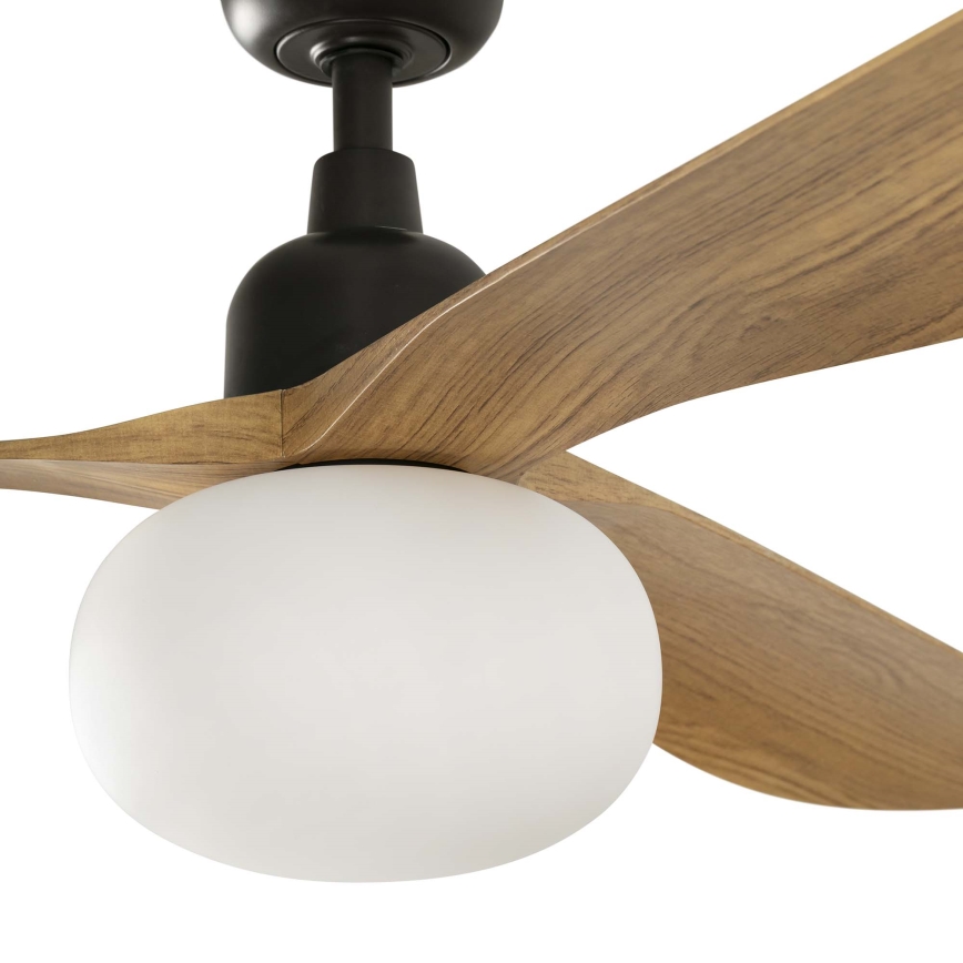 FARO 34360WT-11L - Kattotuuletin OUTWOOD L 1xE27/15W/230V ruskea/musta halkaisija 150 cm Wi-Fi Tuya IP44 + kauko-ohjaus