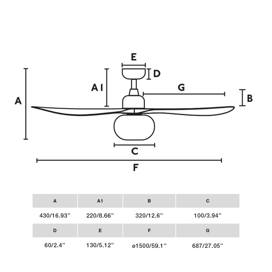 FARO 34361WT-11L - Kattotuuletin OUTWOOD L 1xE27/15W/230V ruskea/valkoinen halkaisija 150 cm Wi-Fi Tuya IP44 + kauko-ohjaus