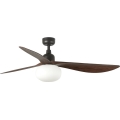 FARO 34362WT-11L - Kattotuuletin OUTWOOD L 1xE27/15W/230V ruskea/musta halkaisija 150 cm Wi-Fi Tuya IP44 + kauko-ohjaus
