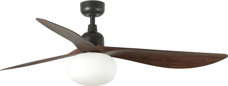 FARO 34362WT-11L - Kattotuuletin OUTWOOD L 1xE27/15W/230V ruskea/musta halkaisija 150 cm Wi-Fi Tuya IP44 + kauko-ohjaus