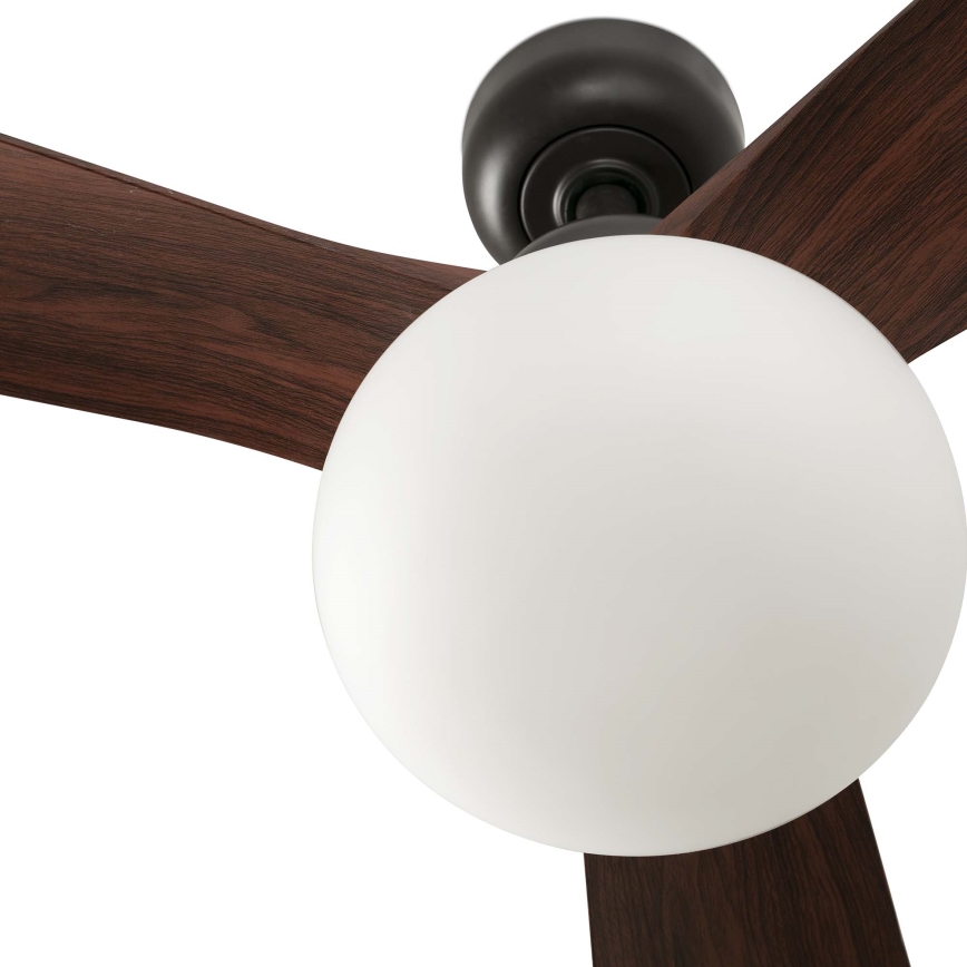 FARO 34362WT-11L - Kattotuuletin OUTWOOD L 1xE27/15W/230V ruskea/musta halkaisija 150 cm Wi-Fi Tuya IP44 + kauko-ohjaus