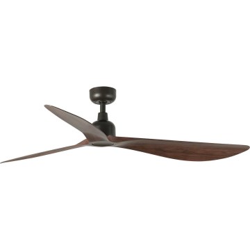 FARO 34362WT - Kattotuuletin OUTWOOD L ruskea/musta halkaisija 150 cm Wi-Fi Tuya IP44 + kauko-ohjaus