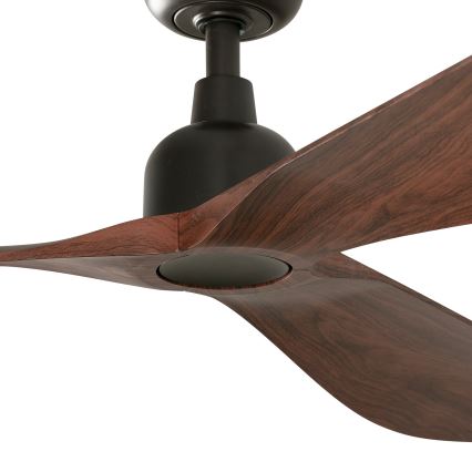FARO 34362WT - Kattotuuletin OUTWOOD L ruskea/musta halkaisija 150 cm Wi-Fi Tuya IP44 + kauko-ohjaus