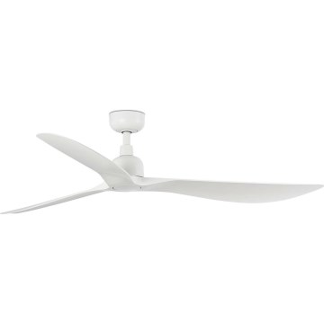FARO 34363 - Kattotuuletin OUTWOOD L valkoinen halkaisija 150 cm IP44 + kauko-ohjaus