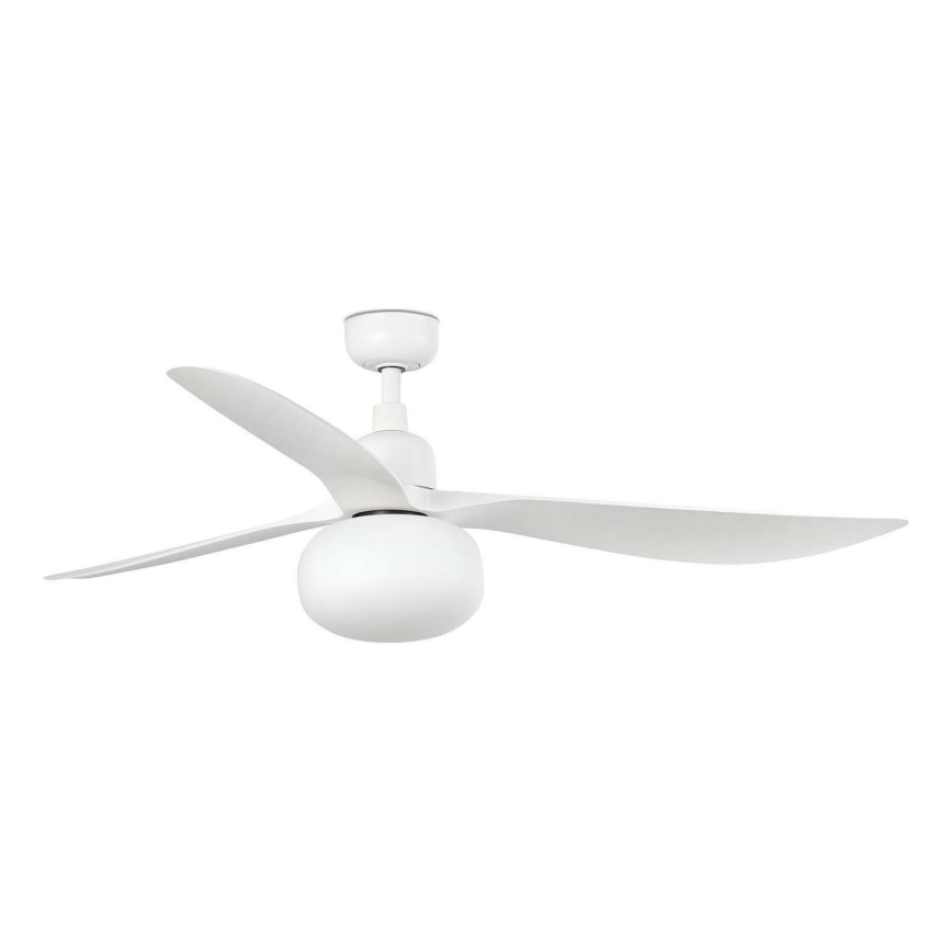 FARO 34363WT-11L - Kattotuuletin OUTWOOD L 1xE27/15W/230V valkoinen halkaisija 150 cm Wi-Fi Tuya IP44 + kauko-ohjaus