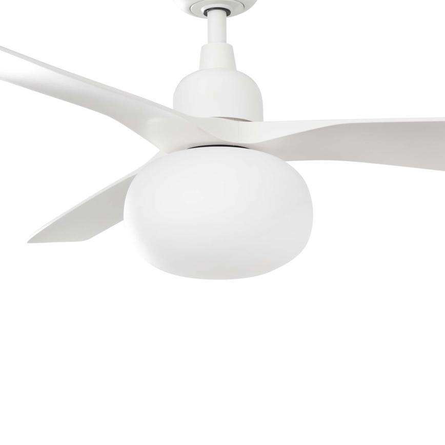 FARO 34363WT-11L - Kattotuuletin OUTWOOD L 1xE27/15W/230V valkoinen halkaisija 150 cm Wi-Fi Tuya IP44 + kauko-ohjaus