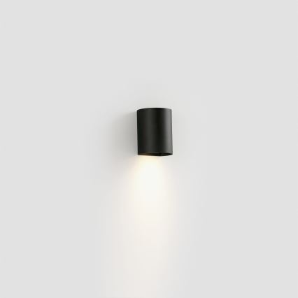 FARO 40523 - Seinävalaisin SOLE 1xGU10/8W/230V musta pyöreä
