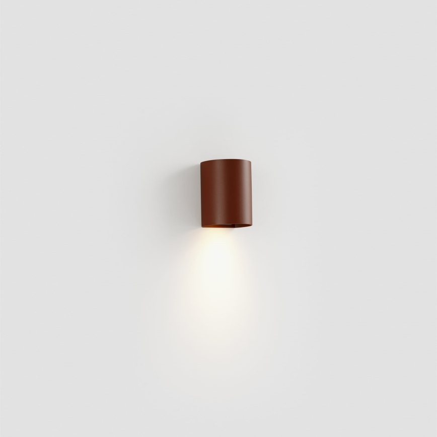 FARO 40525 - Seinävalaisin SOLE 1xGU10/8W/230V tiili pyöreä