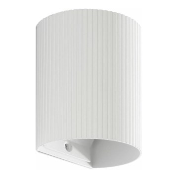 FARO 40526 - Seinävalaisin SOLE 1xGU10/8W/230V valkoinen aallotettu pyöreä