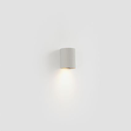 FARO 40526 - Seinävalaisin SOLE 1xGU10/8W/230V valkoinen aallotettu pyöreä