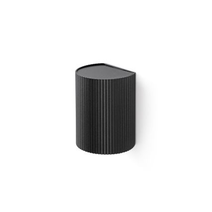 FARO 40527 - Seinävalaisin SOLE 1xGU10/8W/230V musta aallotettu pyöreä
